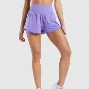 GYMSHARK Vital Seamless 2.0 2-in-1 Shorts | Bright Purple Marl